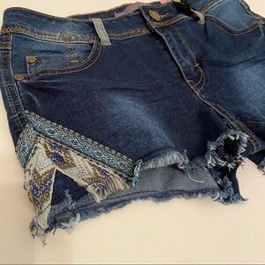 Boom Boom Jeans Festival Cut-Off Denim Shorts, size 5
